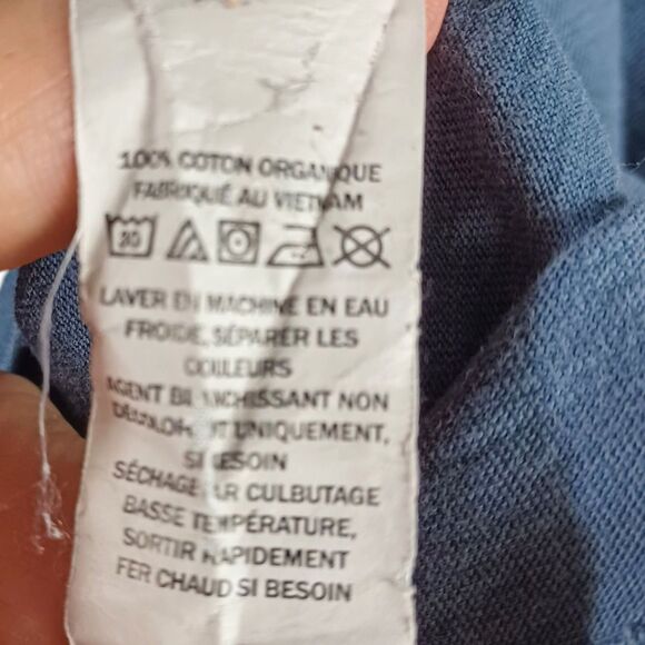 L.L. Bean Organic Cotton Men's Polo XXL Tall Blue Slightly Fitted Pocket Shirt - Picture 7 of 8